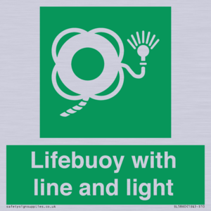 Lifebuoy with line and light
